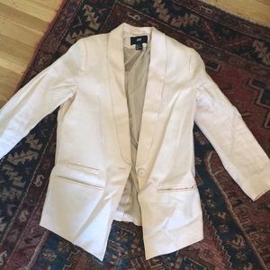 H&M pink linen blazer